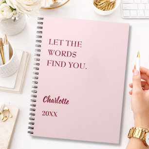 Rosa Inspirationszitat Schrift Notizblock