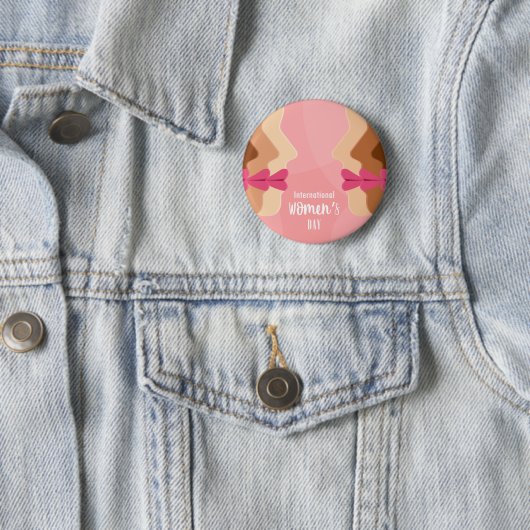 Rosa Internationaler Frauentag Button (Beispiel)