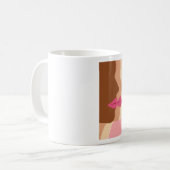 Rosa Internationaler Frauentag Kaffeetasse (Vorderseite Links)