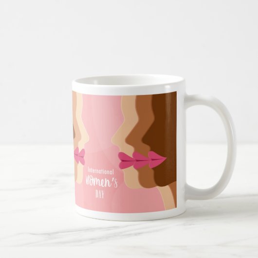 Rosa Internationaler Frauentag Kaffeetasse (Rechts)