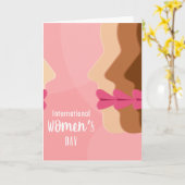 Rosa Internationaler Frauentag Karte (Gelbe Blume)