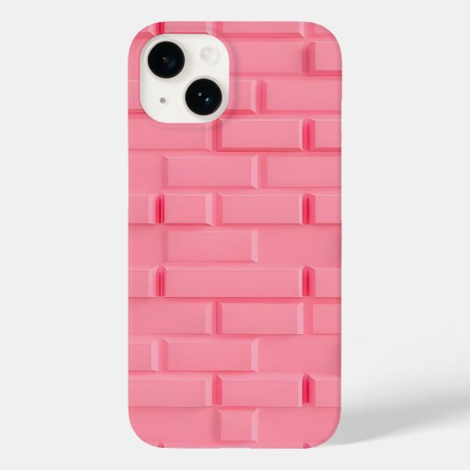 Rosa iPhone-Hülle mit Backsteinmuster im femininen Case-Mate iPhone Hülle (Rückseite)