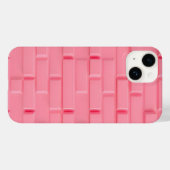 Rosa iPhone-Hülle mit Backsteinmuster im femininen Case-Mate iPhone Hülle (Rückseite (Horizontal))