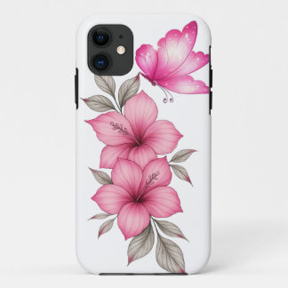 Rosa iPhone-Hülle mit Blumen Case-Mate iPhone Hülle