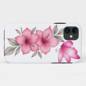 Rosa iPhone-Hülle mit Blumen Case-Mate iPhone Hülle (Rückseite (Horizontal))