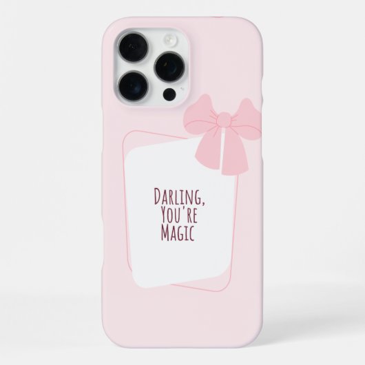 Rosa iPhone-Hülle mit Schleife iPhone Hülle (Rückseite)