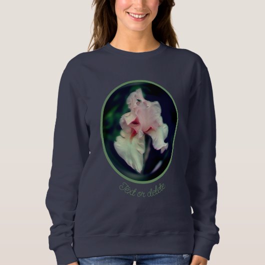 Rosa Iris Abstrakte Kunst Personalisiert Sweatshirt (Vorderseite)