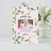 Rosa irische Kleeblätter und Lucky Coins Kindergeb Dankeskarte (Stehend Vorderseite)