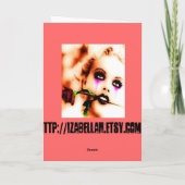 Rosa ist gut feiertagskarte (Rückseite)