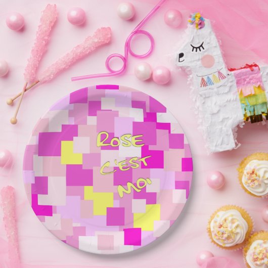 Rosa ist Me Dinner Plate Pappteller (Party)
