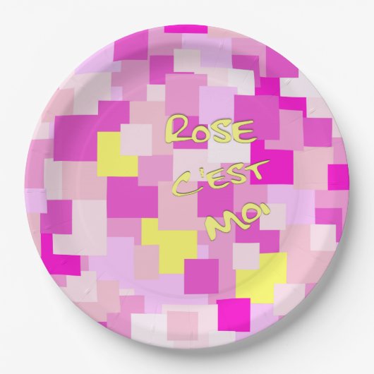 Rosa ist Me Dinner Plate Pappteller (Vorderseite)
