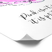 Rosa ist nicht nur ein farbiges Mädchen pink Party Poster (Ecke)