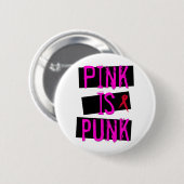 Rosa ist Punkknopf Button (Vorne & Hinten)
