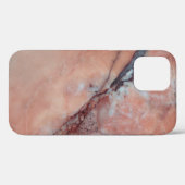 Rosa italienischer Marmor mit Fehler Case-Mate iPhone Hülle (Rückseite (Horizontal))