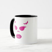 Rosa Jack-o' Lantern mit Eyelashes Halloween Tasse (Vorderseite Links)
