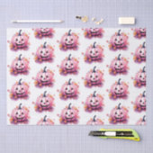 Rosa Jack-O' Lantern Orange Blätter Weißes Hallowe Seidenpapier (Handwerk)