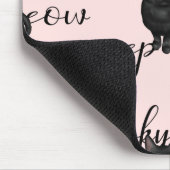 Rosa Jack-O-Laterne und schwarze Katze Mousepad (Ecke)