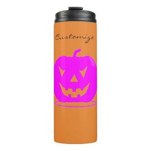 Rosa Jack oder Laterne Halloween Thunder_Cove Thermosbecher