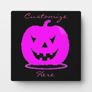 Rosa Jack o'lantern Halloween Thunder_Cove Fotoplatte