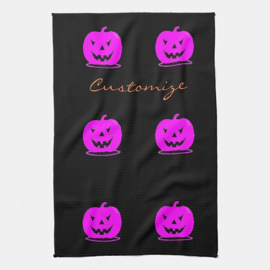 Rosa Jack o'lantern Halloween Thunder_Cove Handtuch (Vertikal)