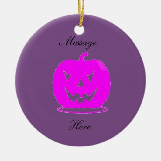 Rosa Jack o'lantern Halloween Thunder_Cove Keramik Ornament (Vorne)