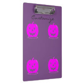 Rosa Jack o'lantern Halloween Thunder_Cove Klemmbrett (Rechts)