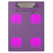 Rosa Jack o'lantern Halloween Thunder_Cove Klemmbrett (Vorderseite)