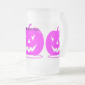 Rosa Jack o'lantern Halloween Thunder_Cove Mattglas Bierglas (VorderseiteRechts)