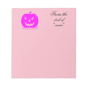 Rosa Jack o'lantern Halloween Thunder_Cove Notizblock