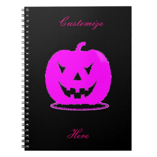 Rosa Jack o'lantern Halloween Thunder_Cove Notizblock (Vorderseite)