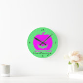 Rosa Jack o'lantern Halloween Thunder_Cove Runde Wanduhr (Zuhause)