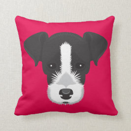 Rosa Jack-Russell-Terrier Kissen