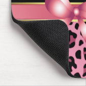 Rosa Jaguar-Stilett-kundenspezifische Mousepad (Ecke)