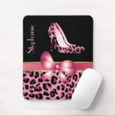 Rosa Jaguar-Stilett-kundenspezifische Mousepad (Mit Mouse)