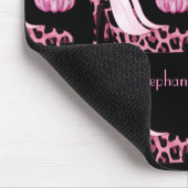 Rosa Jaguar-Stilette u. Purfume Flaschen Mousepad (Ecke)