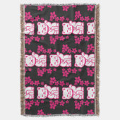 Rosa Japanisch Maneki-neko Decke (Vorderseite Vertikal)