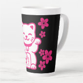 Rosa Japanisch Maneki-neko Milchtasse (Rechte Ecke)