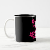 Rosa Japanisch Maneki-neko Zweifarbige Tasse (Links)