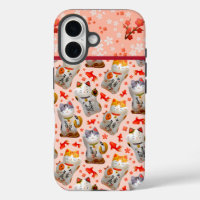 Rosa Japanisch weinende Katzen Maneki-Neko Katzen