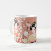 Rosa japanische Geisha-Kaffee-Tasse Kaffeetasse (Vorderseite Links)