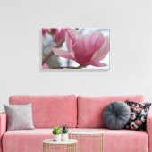 Rosa japanische Magnolia Canvas Print Leinwanddruck (Insitu (Wohnzimmer))