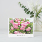 Rosa Jasmina Postkarte (Stehend Vorderseite)