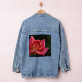 Rosa Jeansjacke mit Rosen-Applikation (Hangar)