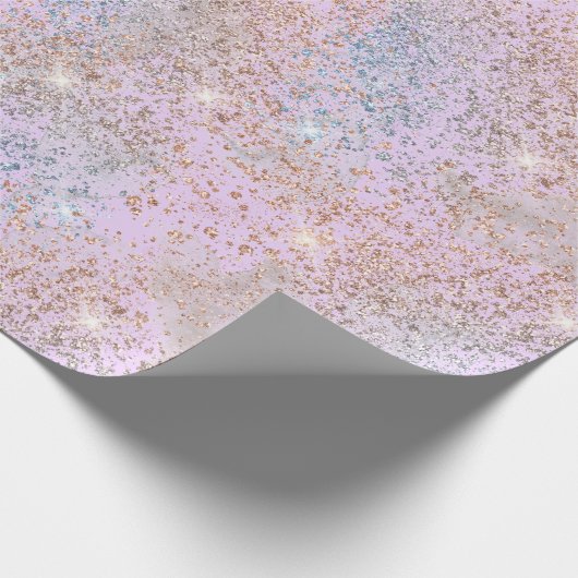 Rosa Jeden Anlaß Spritzer Glitzer Textur aussehen Geschenkpapier (Ecke)