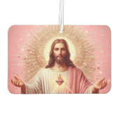 Rosa Jesus Friseur! Autolufterfrischer (Rückseite)