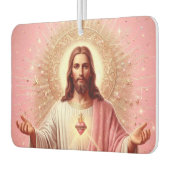 Rosa Jesus Friseur! Autolufterfrischer (Links)