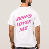 Rosa Jesus Liebe Ich T - Shirt (Rückseite)