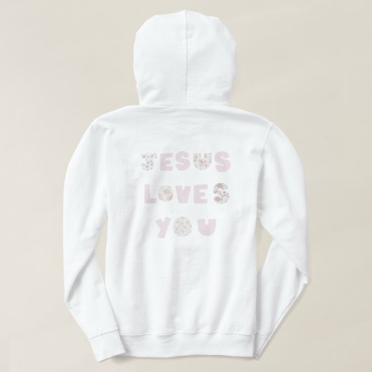 Rosa "Jesus Lieben You" Hoodie (Design Rückseite)
