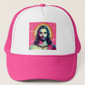 Rosa Jesus LKW-Hut! Truckerkappe (Vorderseite)