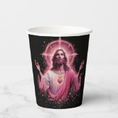 Rosa Jesus Papiertasse! Pappbecher (Rückseite)